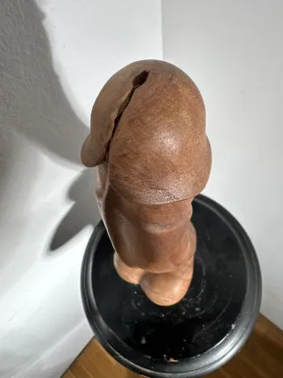 Antica scultura fallo legno primi '900