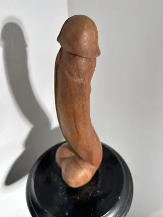 Antica scultura fallo legno primi '900