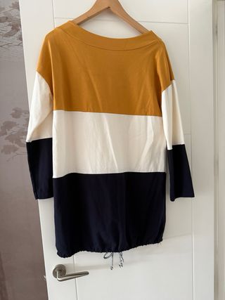 Vestido algodón tricolor