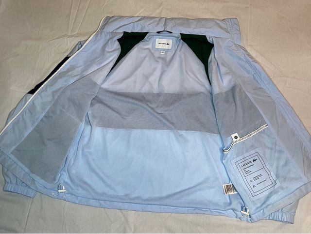 Chaqueta Lacoste Color Block Azul y Rosa