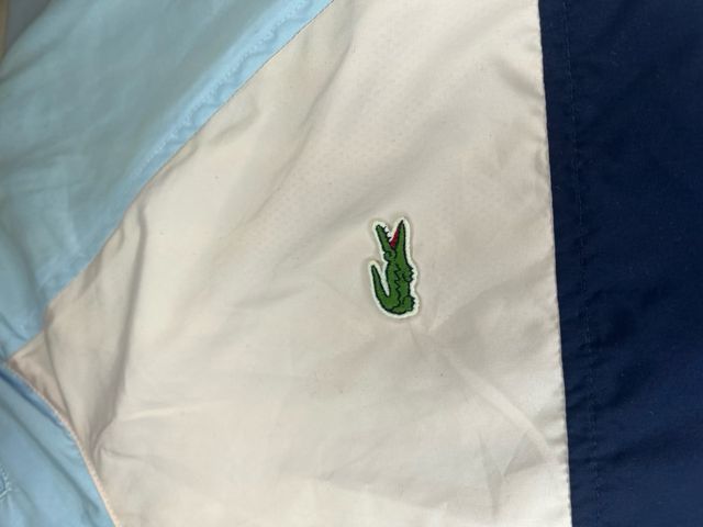 Chaqueta Lacoste Color Block Azul y Rosa