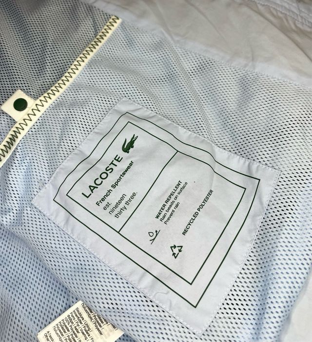 Chaqueta Lacoste Color Block Azul y Rosa