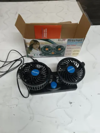 Ventilador Doble Coche ABS Portátil