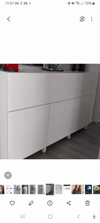 Mueble de salón blanco lacado