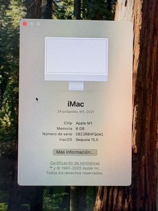 iMac 24 M1 8GB RAM Plata