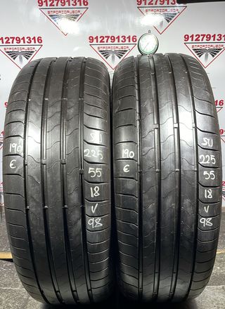 225 55 18 V BRIDGESTONE RUEDA AL 90% VIDA UTIL