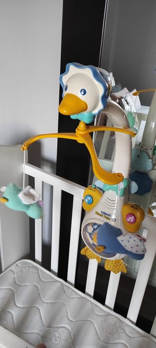 Cuna Micuna Bonne Nuit + Colchón y carrusel Vtech