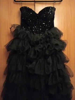 Vestido de fiesta lentejuelas negro