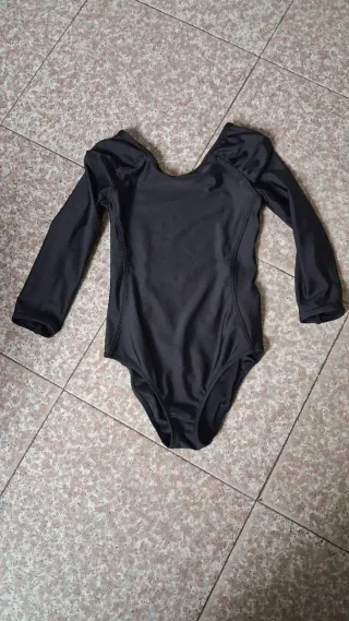 Body bambina manica lunga nero