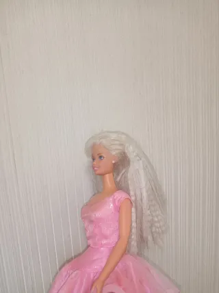 Bambola Barbie vestito rosa glitter