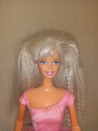 Bambola Barbie vestito rosa glitter