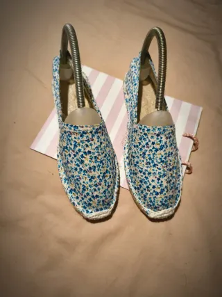 Alpargatas mujer flores hechas en España