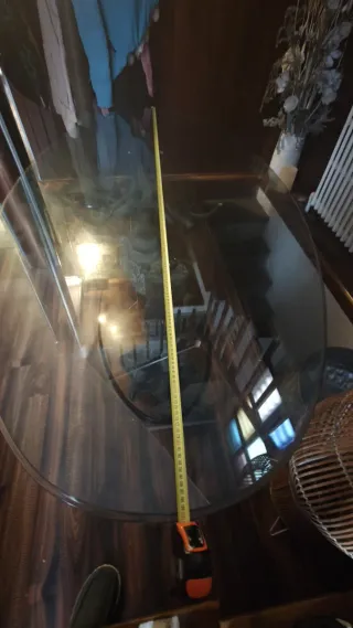 Mesa cristal base Escultura Metal Ciervo ArtDeco