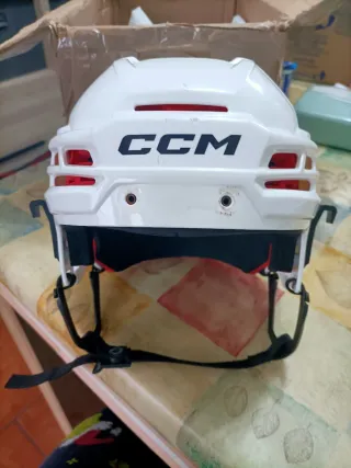 Casco Hockey CCM Blanco