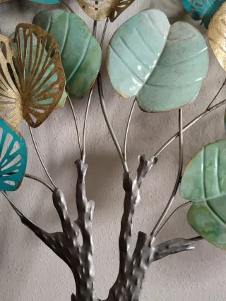 Árbol Decorativo Metal Esmaltado Pared