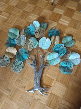 Árbol Decorativo Metal Esmaltado Pared