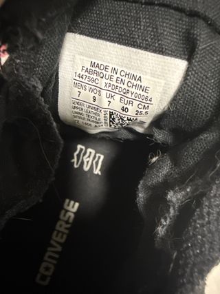 Converse Piel Negras Talla 40 3M insulation