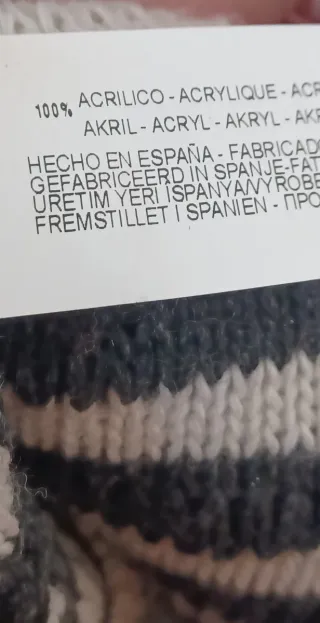 Chaqueta de punto rayas blanco y negro