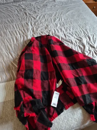 Poncho a cuadros Terranova Talla Única