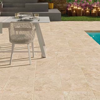 Piastrella pavimento beige 21x42 effetto pietra