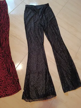 2 Pantalones Estampados S translúcido sin uso