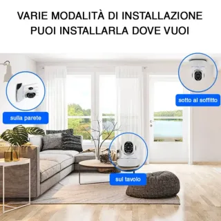 Telecamera IP Wifi Videosorveglianza 360°