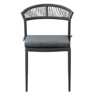 Sedia da Esterno in Alluminio e Corda Intrecciata