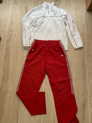 Chándal Adidas Vintage Blanco y Rojo