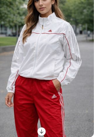 Chándal Adidas Vintage Blanco y Rojo