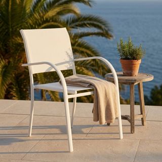 Sedia Moderna in Alluminio da Esterno Impilabile