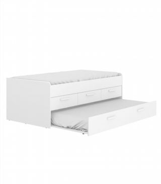 Cama Nido Doble Con 3 Cajones. Blanco