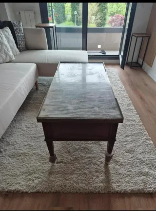 Remato mesa centro mármol y madera