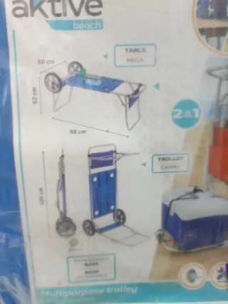 Carro de playa plegable Aktive