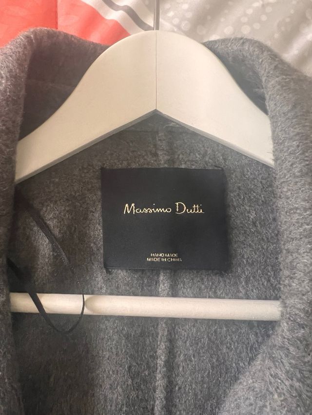 Abrigo Massimo Dutti gris mujer