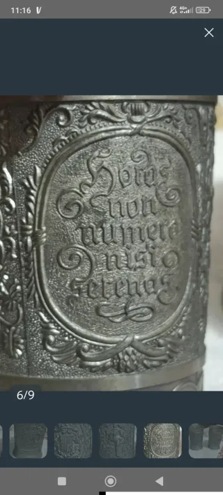 Antichi bicchieri e e Fiaschetta Decorati