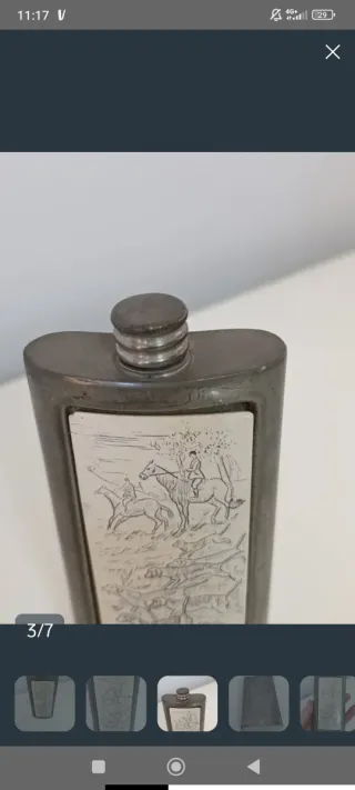 Antichi bicchieri e e Fiaschetta Decorati