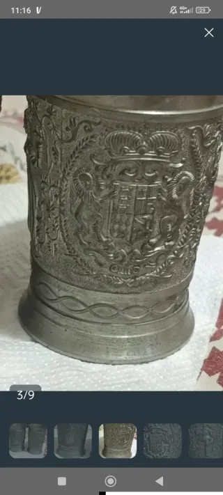 Antichi bicchieri e e Fiaschetta Decorati