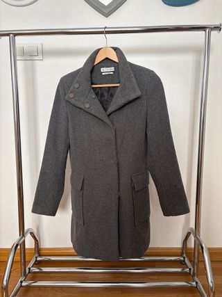 Abrigo El Corte Inglés Lana Gris Talla XS