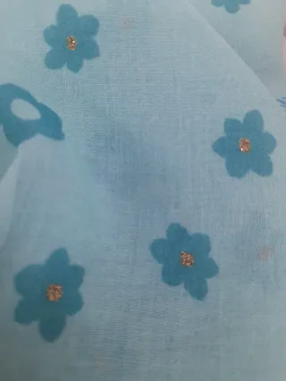 Pañuelo Loewe Flores Azul Teal