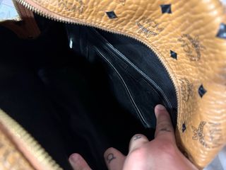 Mochila MCM Original Marrón y Dorada