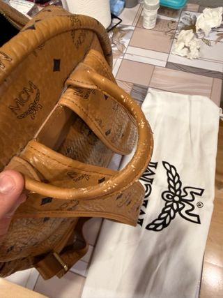 Mochila MCM Original Marrón y Dorada