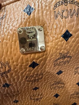 Mochila MCM Original Marrón y Dorada