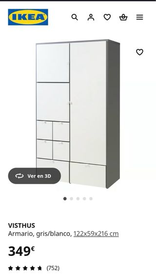 Armario modular blanco y gris (se vende desmontado