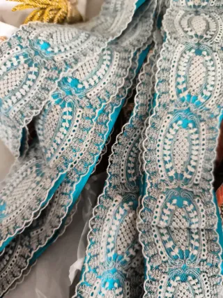 Falda Fallera Azul y Plata