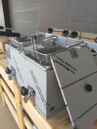 FREIDORA ELECTRICA DOBLE 10+10L INOX NUEVA