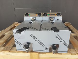 FREIDORA ELECTRICA DOBLE 10+10L INOX NUEVA