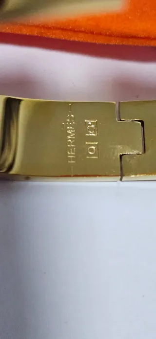 Pulsera Hermès Olympe Dorada Marrón