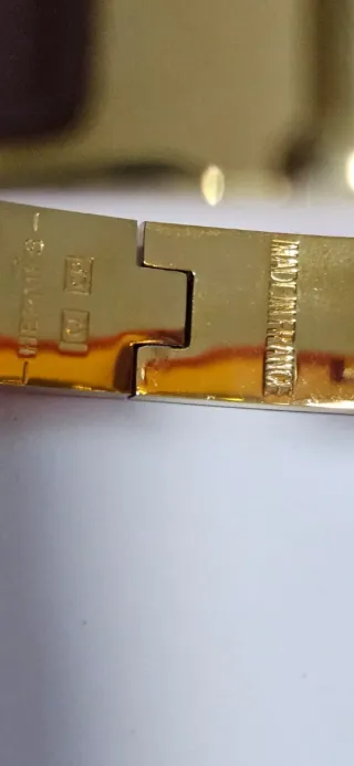 Pulsera Hermès Olympe Dorada Marrón