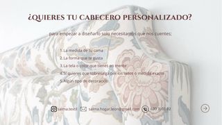 Cabecero tapizado personalizado