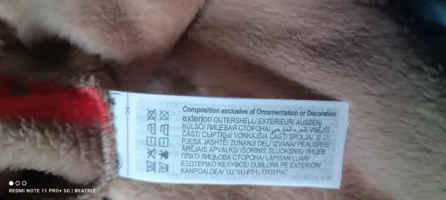 Conjunto Pijama Osito Paddington Beige y Rojo